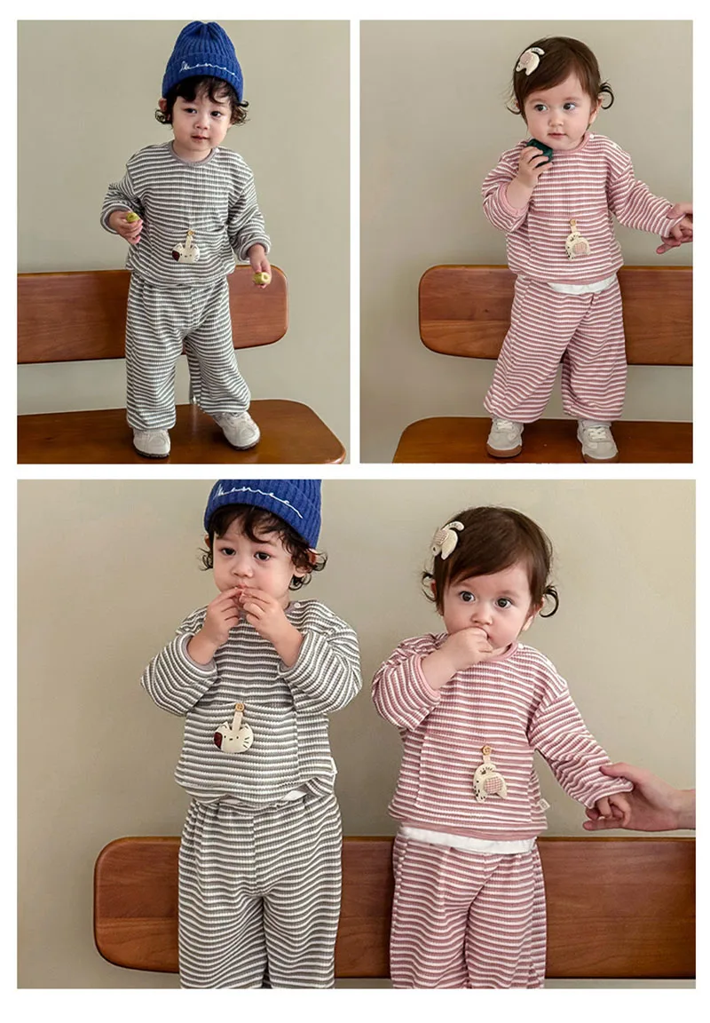 Autumn Kids Cartoon Hoodie Suit