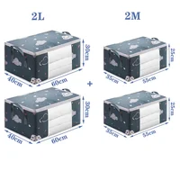 4/2/1PCS Quilt Storage Bags Large Capacity Sorting Bag Clothes Duvet Blanket Dustproof Closet Under-Bed Moisture Proof Organizer 1