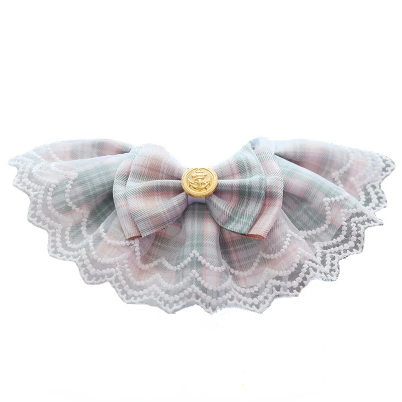 1PC Cute Pet Lace Bib Saliva Towel With Bow Lattice Flower Cat Dog Pet Necklace Decoration Collar Bandana Pet Accessories Hot 5