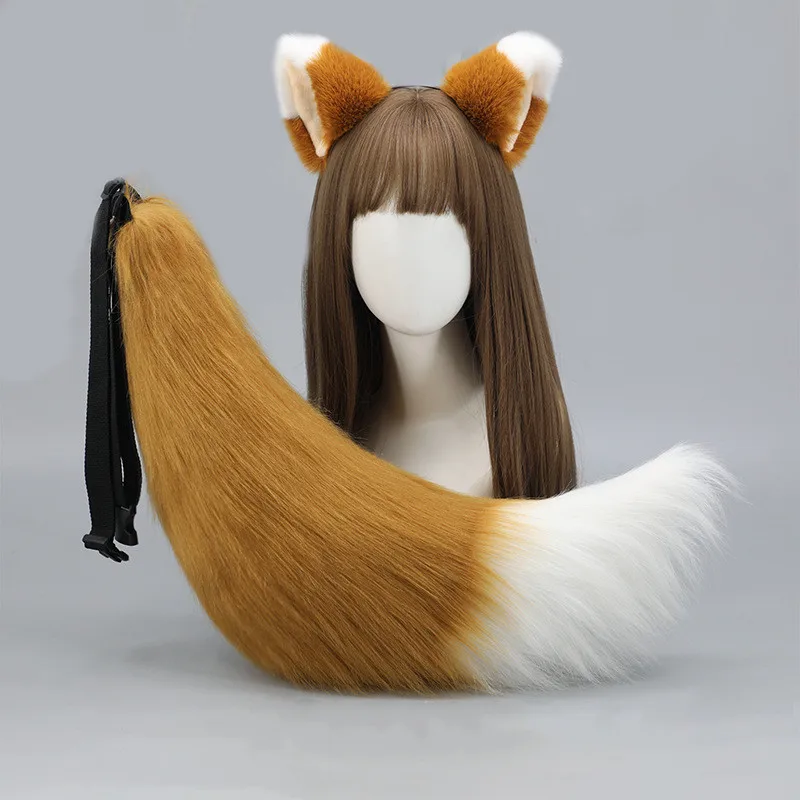 Orecchie lunghe di volpe coda Cosplay giocattoli di Halloween copricapo adulti Party Children  200000532