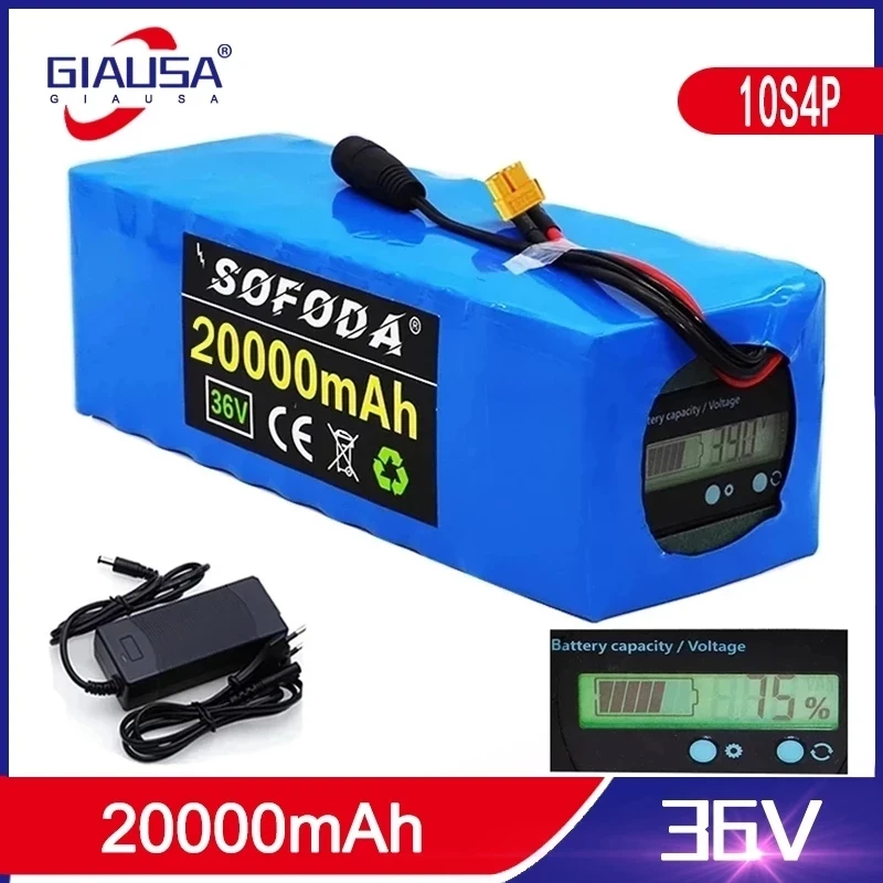 36V20AH Electric Bike Battery 20A BMS Lithium Battery Pack 36 Volt with