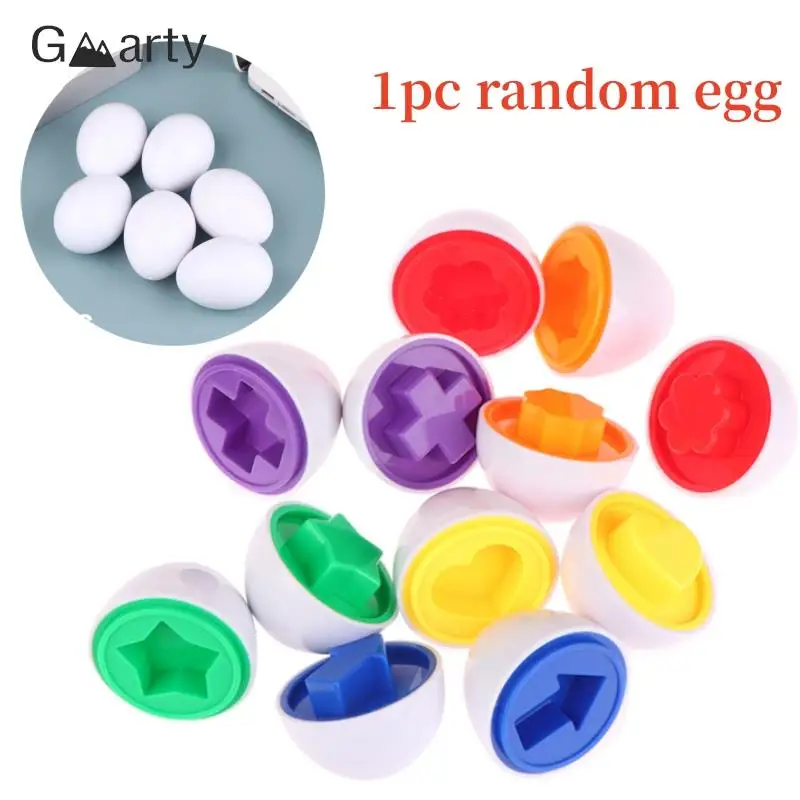 

1pc Random Eggs Shape Montessori Matching Color Educational Toys For Baby And Toddlers Recognition Sorter Learning Entertainment
