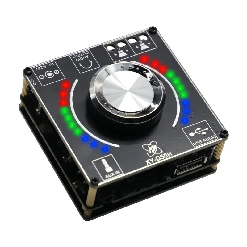 

50Wx2 Stereo Digital Power Amplifiers Music Rhythm Light D50H