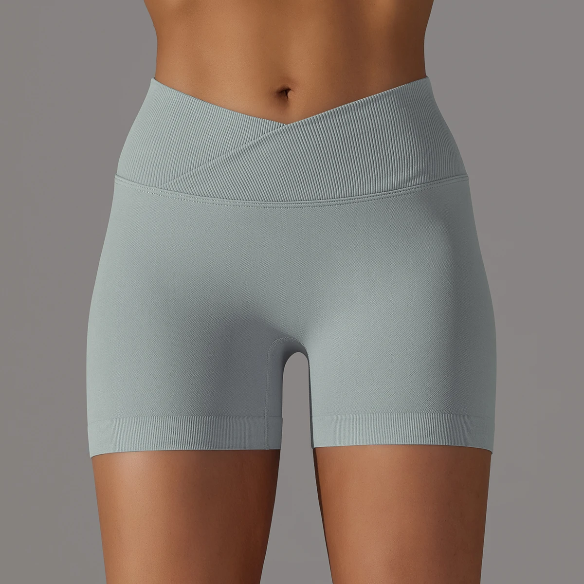 Nahtlose Sport Shorts Kreuz Hohe Taille Fitness Leggings Shorts Gym Scrunch Butt Shorts Frauen Squats Lauf Workout Shorts – Detail 34