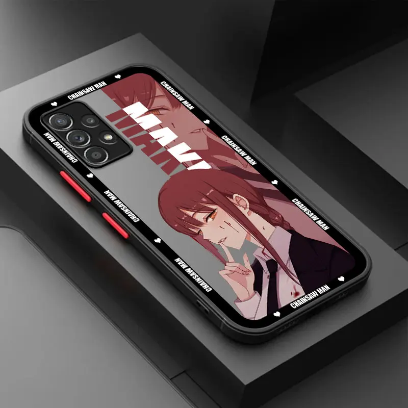 Anime Chainsaw Man Matte Phone Case Cover
