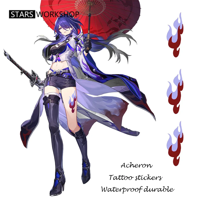 Game Honkai Star Rail Acheron Cosplay Red Umbrella Weapon Halloween Carnival Party Roleplay Photography Props