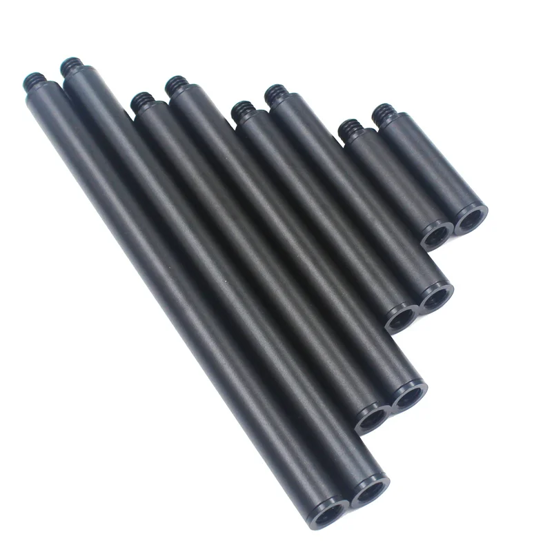 

Black DIY D16 Aluminum Alloy Pole Light Extension Outdoor Camping Pole Diameter 16mm Adapter M10 1PCS