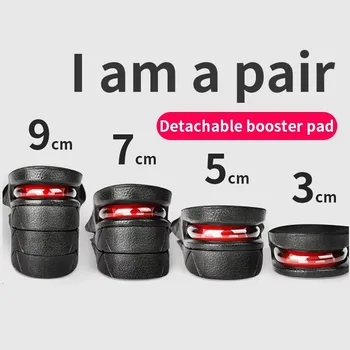 Solette per aumento di altezza Cuscino d'aria Soletta per scarpe solette per ascensore Kit di sollevamento Inserti per uomo Donna Solette più alte 3-9 cm Altezza variabile 1