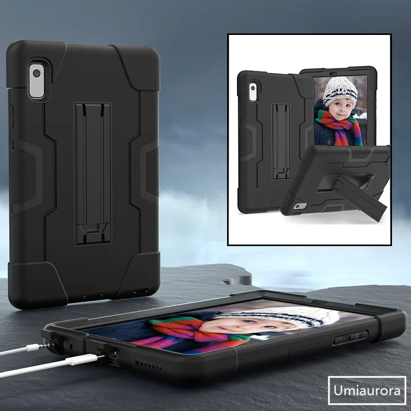 Per Lenovo Tab M9 9.0 Pollici Tb-310Fu Tb-310Xu Custodia Per Tablet Heavy Duty Rugged Kids Silicone Pc Armor Stand Custodia Antiurto