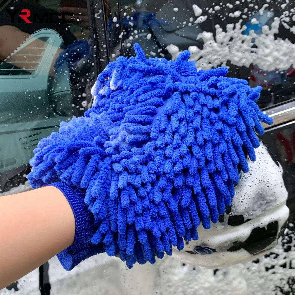 Car wash tool Microfiber Cars Wash Gloves Auto Care Soft No Scratch Super Absorbent Gloves Washing Supplies Car Accessories