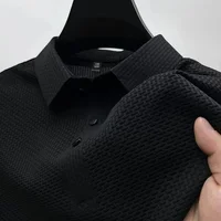 Polo décontracté à manches courtes pour hommes, chemise d'affaires, haut polyvalent, respirant, confortable, été, document solide, Sophia Flower, mode, nouveau 5