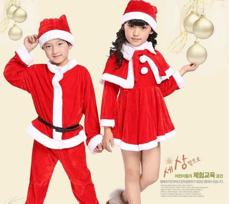 Baby Boys/Girls Santa Claus Father Christmas Set Clothing Set Children\'s New Year Clothing Set Children\'s Girls