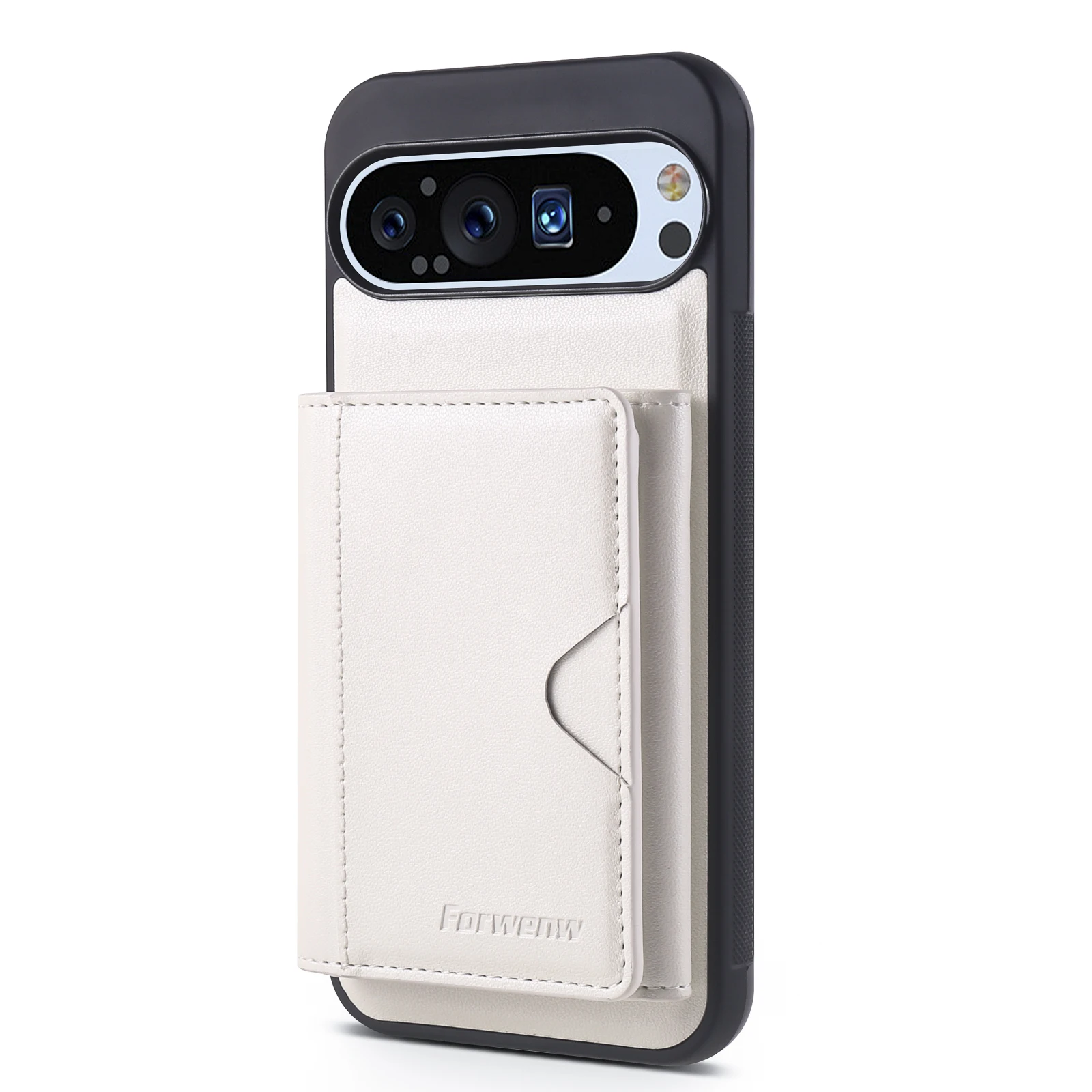 Magnetic Detachable Leather Case with Anti-Theft Magsafe Card Wallet