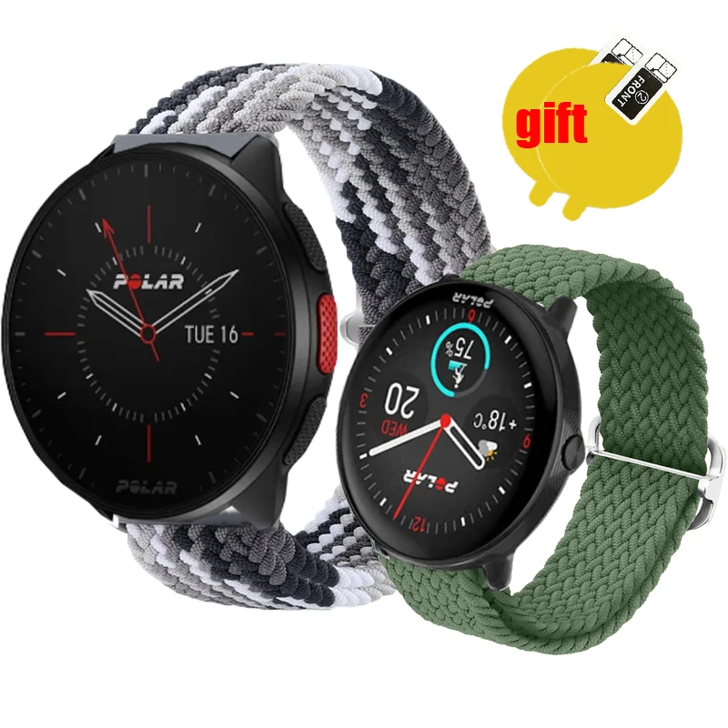 Wristwatch Bands Silicone Wristband Polar Vantage V2 Strap 3in1 For Polar  Ignite Pacer Strap Smart Watch Band Nylon Belt Adjustable Soft Wristband