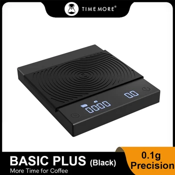 TIMEMORE Store Black Mirror Basic 2+Plus New Up Digital Kitchen Scale for Coffee and Food with Mini Lightweight USB Digital Scale 1