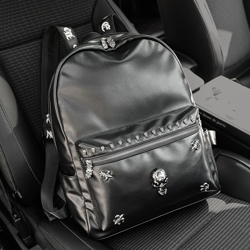 Men's Outdoor Backpack Personalized Ghost Head Male Backpack College Students Schoolbag Computer Bag school backpack