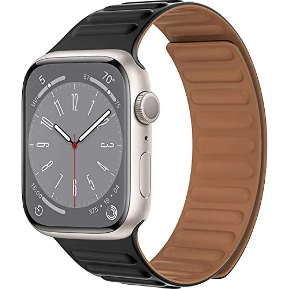 

Leather Link for Apple watch Ultra 49mm band 44 42mm Original Magnetic Loop bracelet iWatch Series 8 7 6 SE 5 4 45mm 41mm 40mm