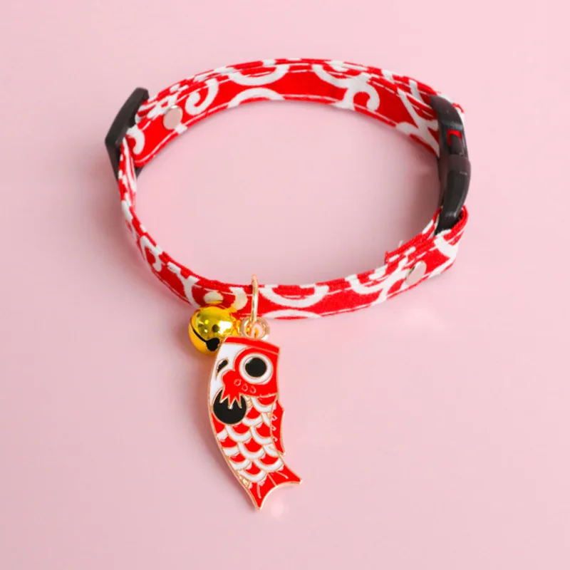 Cat Collar Bell Accessories Pet Cat Dog Necklace Safety Buckle Neck Decoration Cartoon Cute Exquisite Lucky Pet Supplies