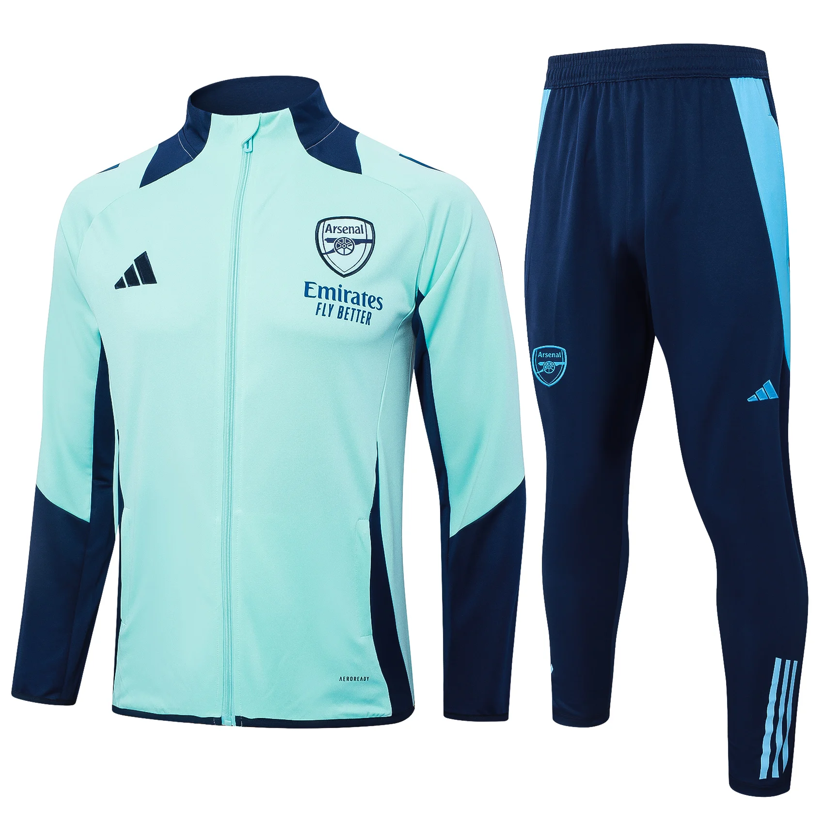 Adidas Soccer Jerseys Men Youth Professional Striped Anti-wrinkle Adult Sportswear Football Training Suit Set Turquoise