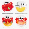 Baby Bath Toys Bubble Machine Duck Crabs Frog Music Kids Bath Toy Bathtub Automatic Bubble Maker Baby Bathroom Toy for Children 4