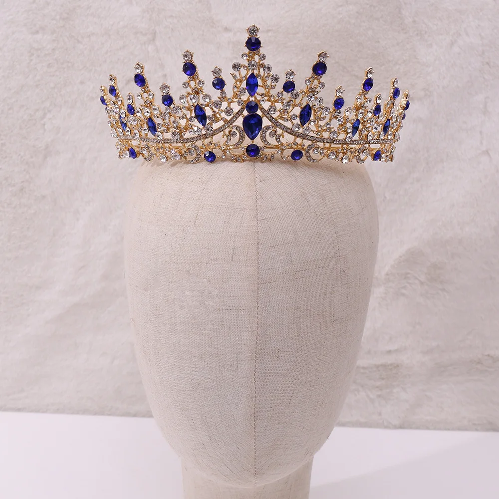 Trendy Wedding Luxury Hair Accessory Crystal Rhinestone Crown Tiaras Headband Bride Headdress Wedding Hair Jewelry Headpeice Hot