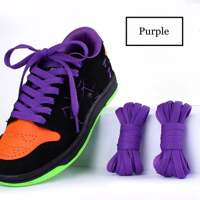 36Colors Flats Shoelaces For Air Force Tennis Shoe Laces Sneaker White Black Canvas Men Women Shoelace Basketball Shoes Strings Purple