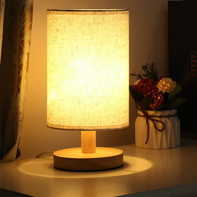9686-2461b7.jpg Lampe de Table classique en bois Rechargeable avec cylindre