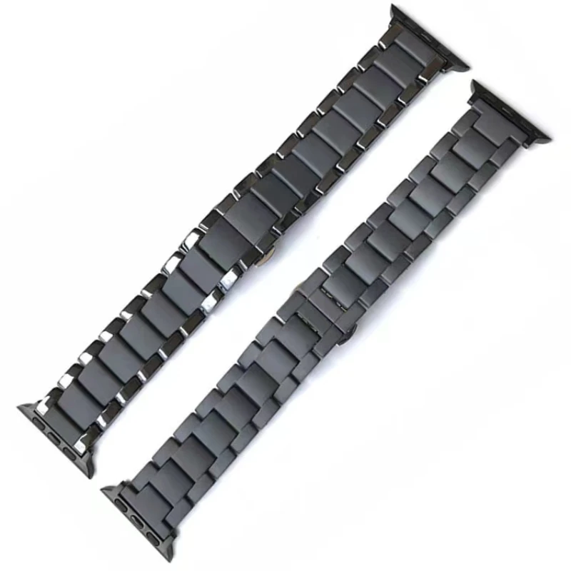 Ceramic Strap For Apple Watch Band 45mm 41mm 44mm 42mm 40mm 49mm Frosted Bracelet Wristband For iWatch Ultra 9 8 7 6 5 4 SE Belt