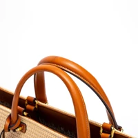 Sac à main CHCH pour femme, nouvelle collection été 2026, sac fourre-tout grande capacité abricot, sac de voyage et de plage double usage avec bandoulière 4