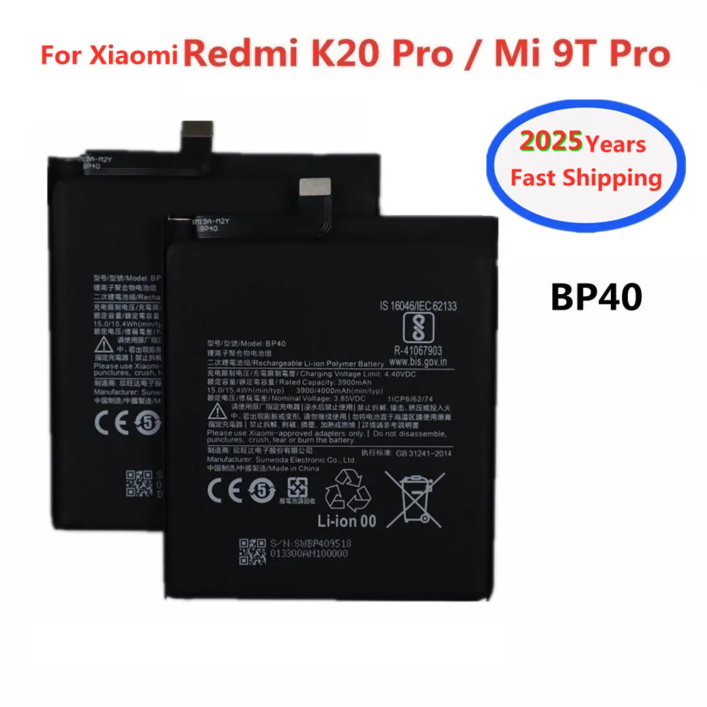 Batteria Xiaomi Batteria BP40 per Xiaomi MI 9T Pro 9 Pro Redmi K20 Pro 3900 MAH | Acquisti Online su