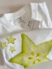 Fun Print Pure Cotton ort Sve T-irt Women's Top American Sle Versatile Casual Summer irt Korean Loose Fit round Ne