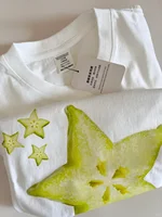 Fun Print Pure Cotton ort Sve T-irt Women's Top American Sle Versatile Casual Summer irt Korean Loose Fit round Ne