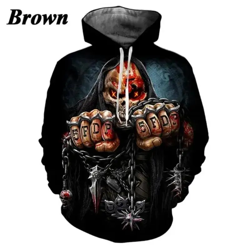 Männer und Frauen fünf Finger Death Punch Hoodies 3D-Druck lässig Herbst Winter Sweatshirts Hip-Hop Rock Hoodie – Detail 5