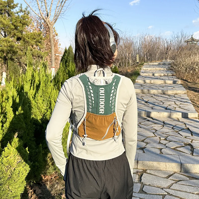 경량 전문 오프로드 하이킹 배낭 야외 사이클링 가방 5L 캠핑 러닝 더블 숄더 백팩 하이킹 물 주머니