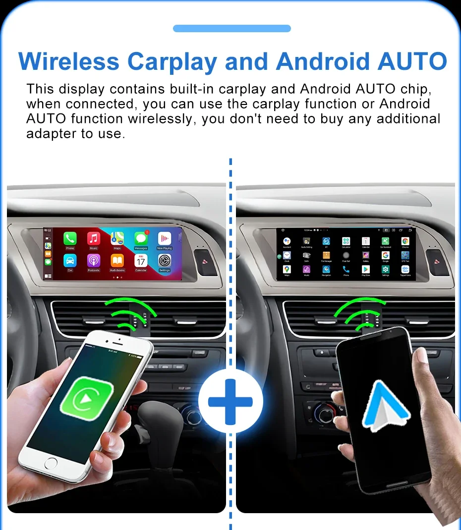 8,8 ''Linux Touchscreen Drahtlose Carplay Android Auto Auto Radio Stereo Für Audi A4 A5 B8 S4 S5 2009-2016 Autolink Airplay 2DIN – Detail 9