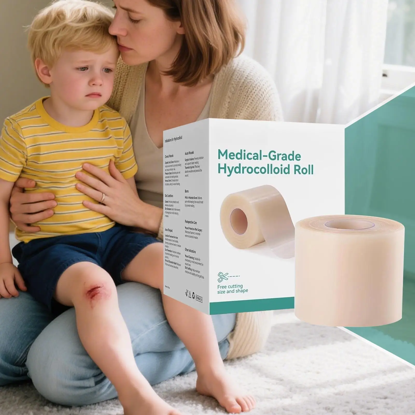 Hydrocolloid Bandages Roll Hydrocolloid Roll For Wound Care Hydrocolloid Patch Bandages 16.4ft Hydrocolloid Patch Bandages