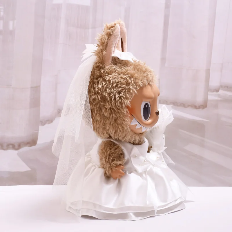 For 38cm Labubu Doll Clothes Lovely Clothes Wedding Dress Suit Doll Accessories Changing Dress Sitting Party Game Gift Toys