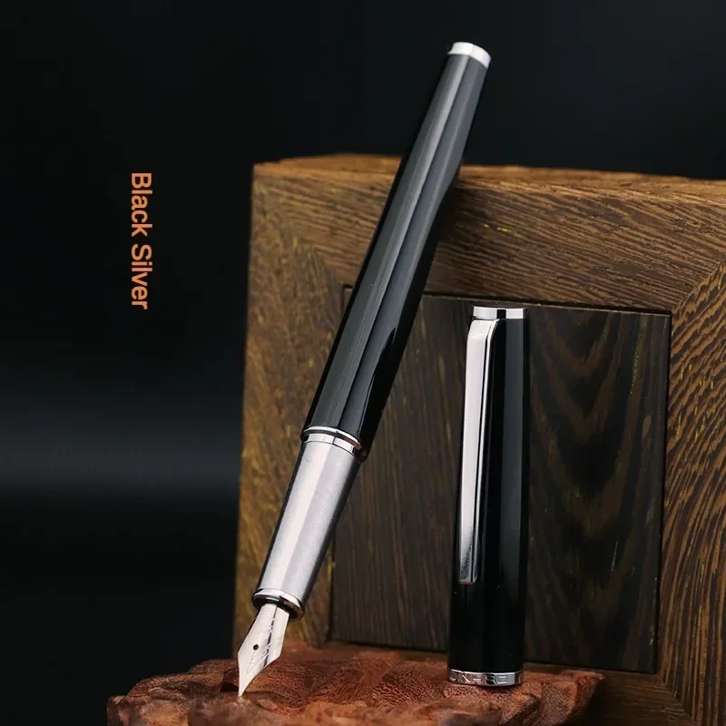 JINHAO 금속 만년필, 레트로 디자인, 금속 소재 EF/F/M 펜촉, 우아한 클립 쓰기 선물, 사무용품, 95