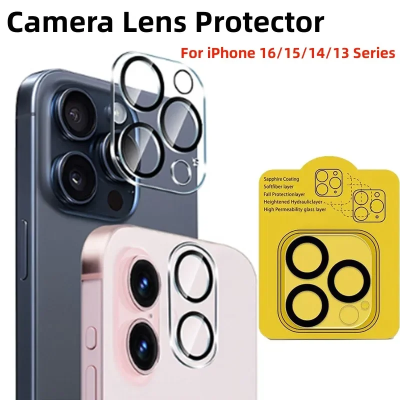 Luxury 9D HD Camera Lens Tempered Glass Protector - Anti-Scratch Back Cover