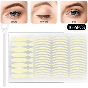 720/1056Pcs Double Eyelid Tape Invisible Self-Adhesive Eyelid Stickers Slim/Wide Waterproof Fiber Eye Tapes Lifting Makeup Tools