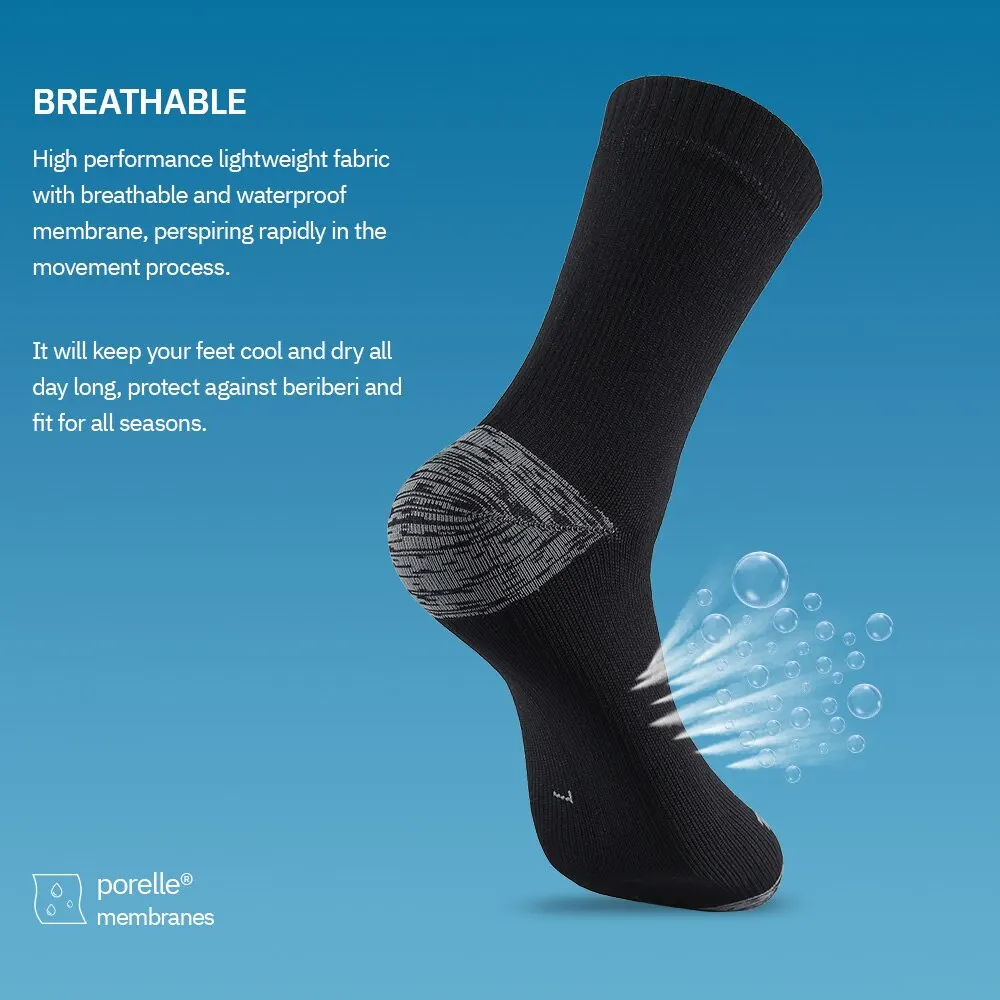 Șosete impermeabile pentru bărbați, șosete termice calde pentru zăpadă, PORELLE MEMBRANES, snowboard, ciclism, schi, bicicletă, iarnă, negru, albastru_voghion.com