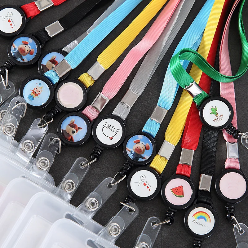 Fashion Lanyards Work Badge Card Holder with String Bus Pass Case Cover Bank ID Credit Neck Strap Office Supplies | Багаж и сумки
