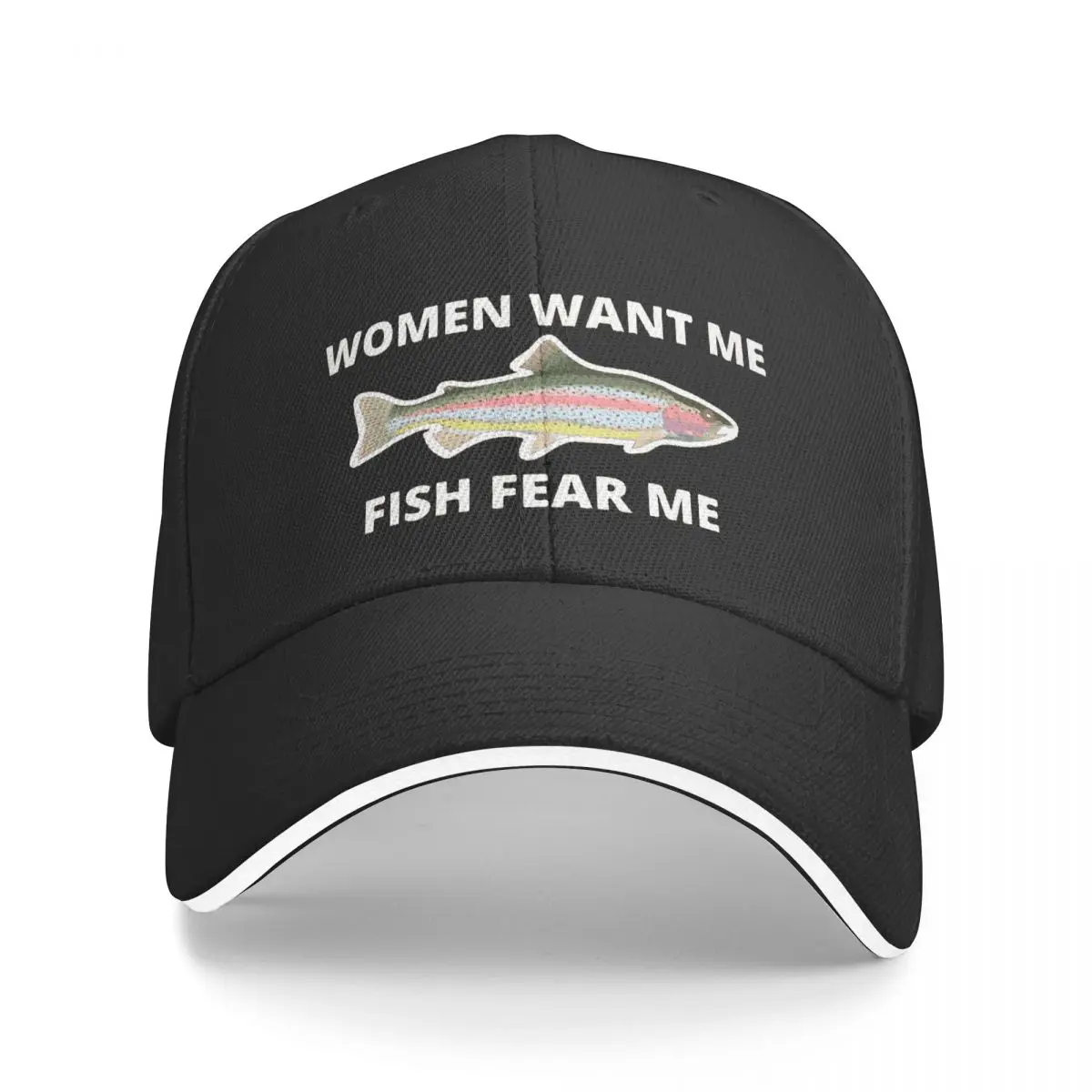 

Women Want Me Fish Fear Me Baseball Cap Solid Cotton Adjustable Baseball Hat Casquette