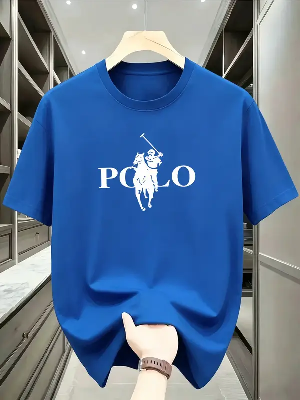 Men's Summer Simple and Fashionable Casual Business Short Sleeved T-shirt Round Neck Solid Color Sports Quick Drying Top - Image 7
