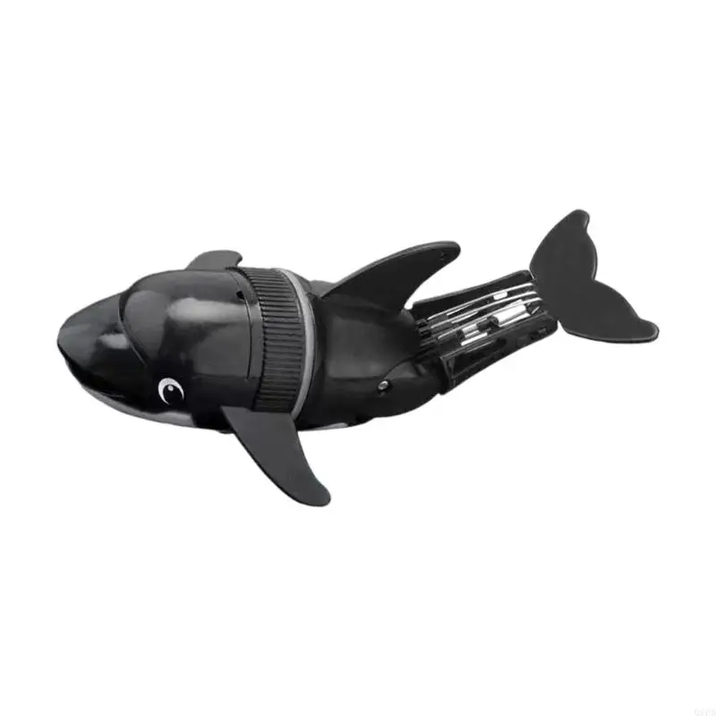 수생 돌고래 롤오버 장난감 자동 수영 모션 용 목욕 시간 재미 3+ 블랙 컬러