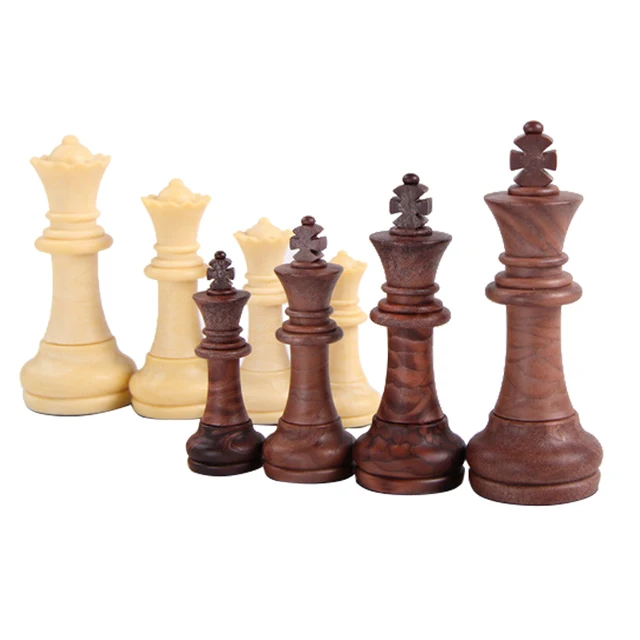 Buy Online Best Quality 32 Pcs Magnetic Chess Pieces Wood-Plastic Chessman Bottom Flocking Cloth Black White Gold Silver Spare Chess Game Accessories