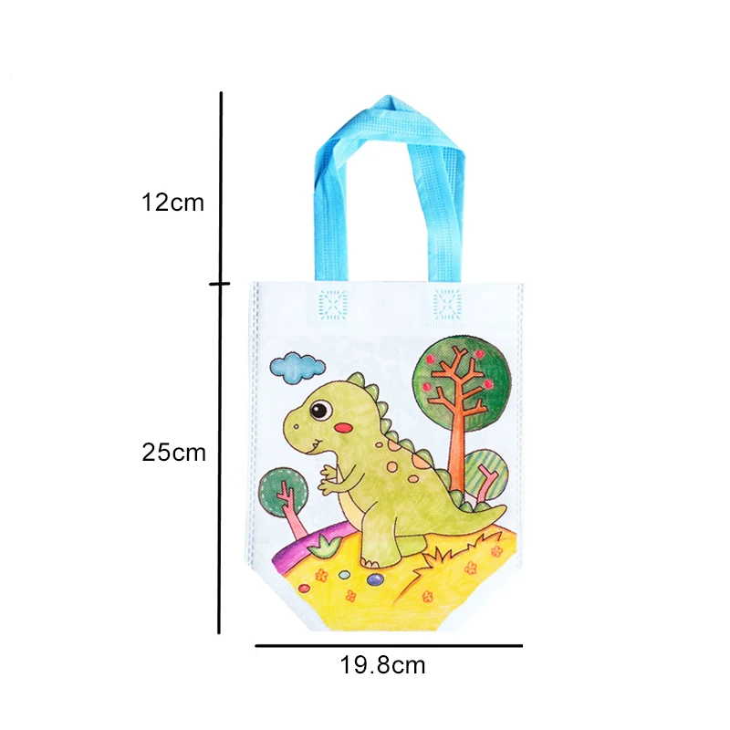 Educational toys educational drawing toy graffiti bags DIY Graffiti Bag with Coloring Markers Handmade Painting Non Woven Bags for Children Arts Crafts Color Filling Drawing Toy