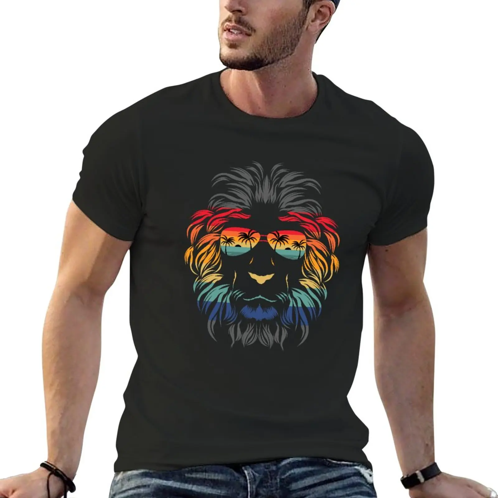 

Lion t-shirts T-Shirt plus size tops cute clothes summer tops customizeds tshirts for men