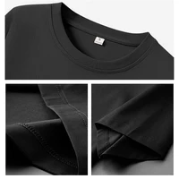 Cotton Short Sleeve Tops 220 Grams Heavy T-shirt Y2k Casual Comfortable Tee Shirt Black & White O-neck Woman Clothing YH2532 5