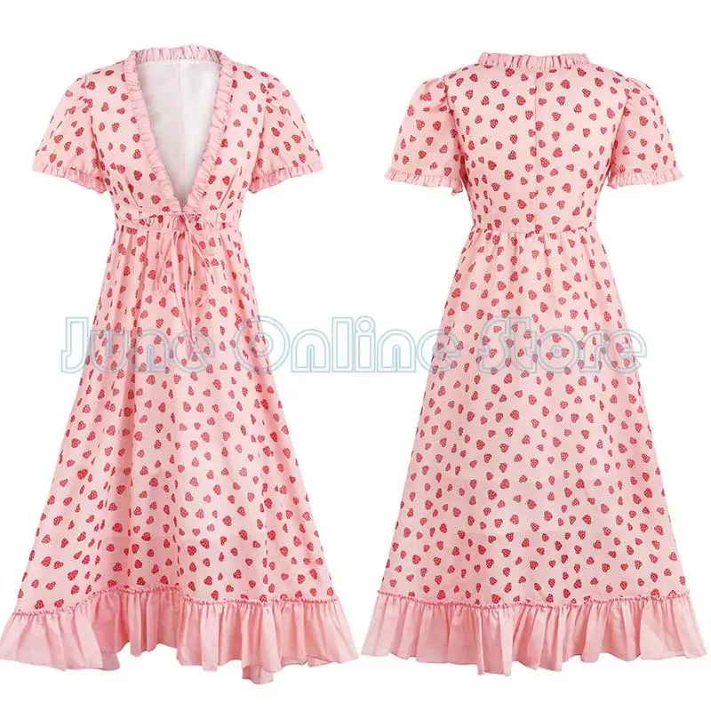 

Yor Forger Cosplay Anime SPY×FAMILY Forger Yor Cosplay Costume Dress Wig Yor Briar Cos Strawberry Pattern Dress for Women Girls